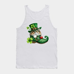 Norwegian Forest Cat Shoes For Patricks Day Tank Top